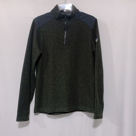 Kuhl Other - KUHL wool blend Chianti fleece shirt quarter zip mock neck knit men’s Small